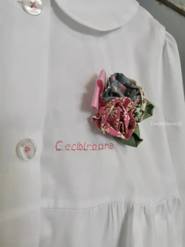 Riservato per Alma Grembiule bianco per bimba 5/6 grembiule scuola bimba