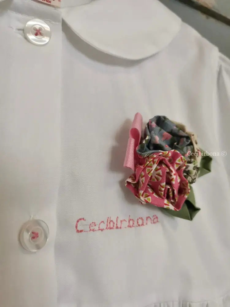 Riservato per Alma Grembiule bianco per bimba 5/6 grembiule scuola bimba