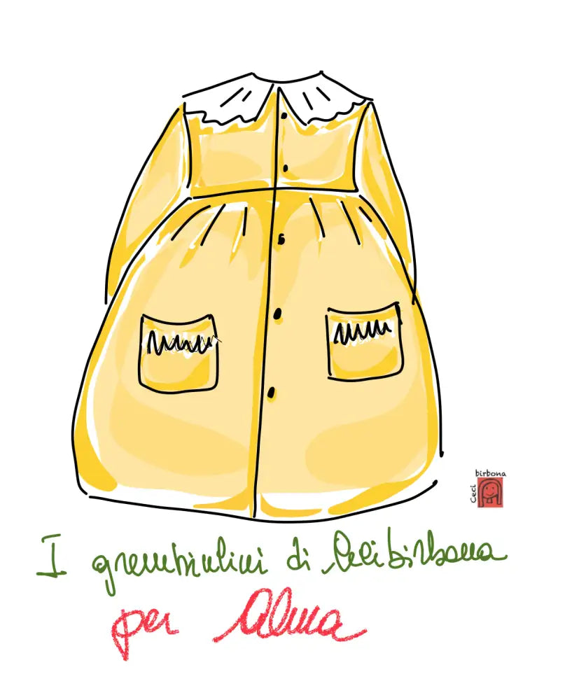 Riservato per Alma Grembiule bianco per bimba 5/6 grembiule scuola bimba