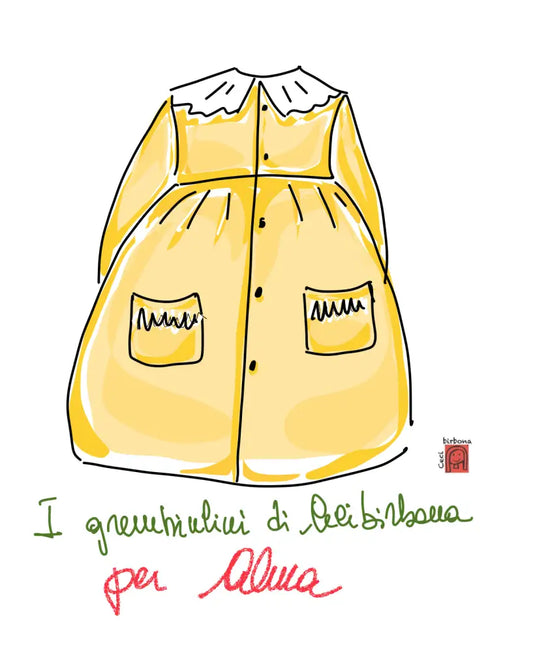 Riservato per Alma Grembiule bianco per bimba 5/6 grembiule scuola bimba