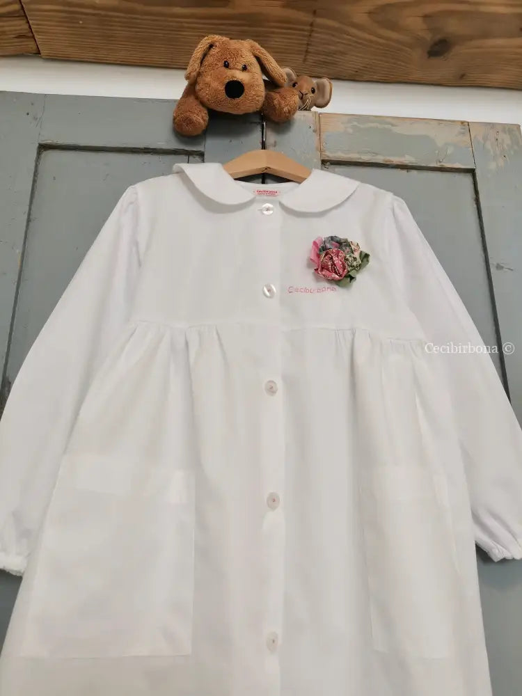 Riservato per Alma Grembiule bianco per bimba 5/6 grembiule scuola bimba