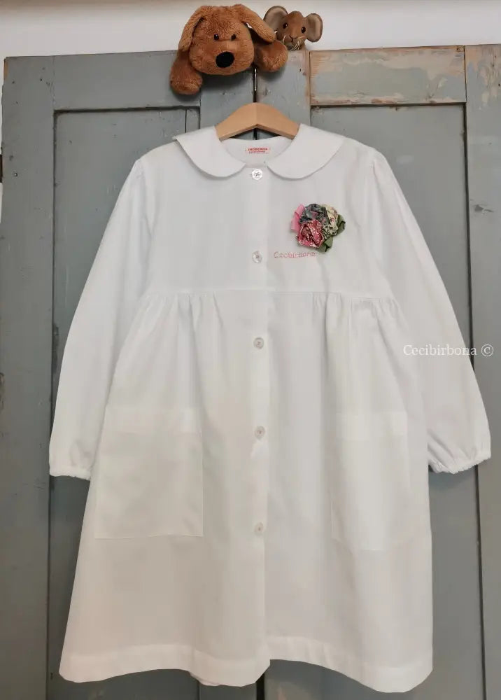 Riservato per Alma Grembiule bianco per bimba 5/6 grembiule scuola bimba
