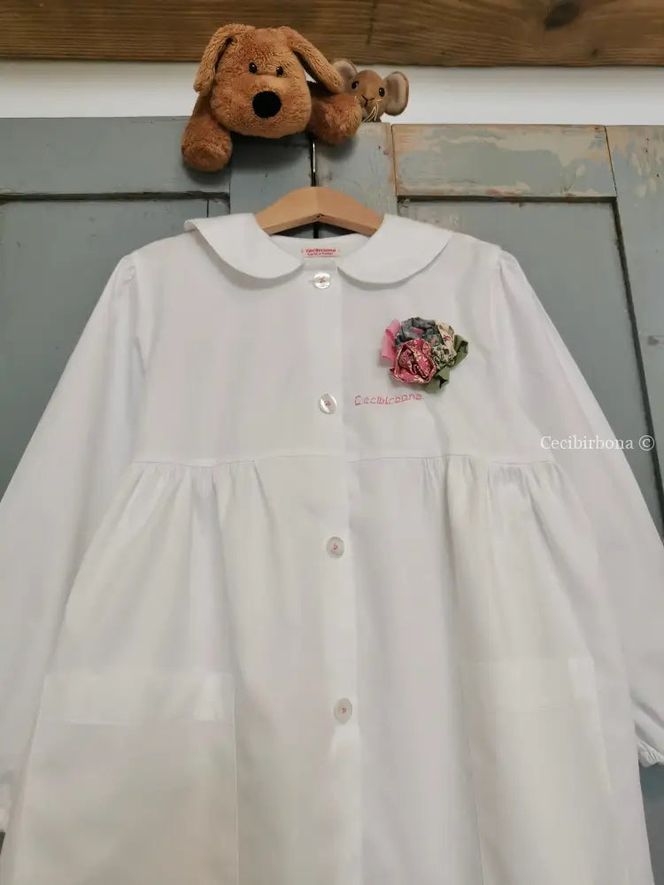 Riservato per Alma Grembiule bianco per bimba 5/6 grembiule scuola bimba