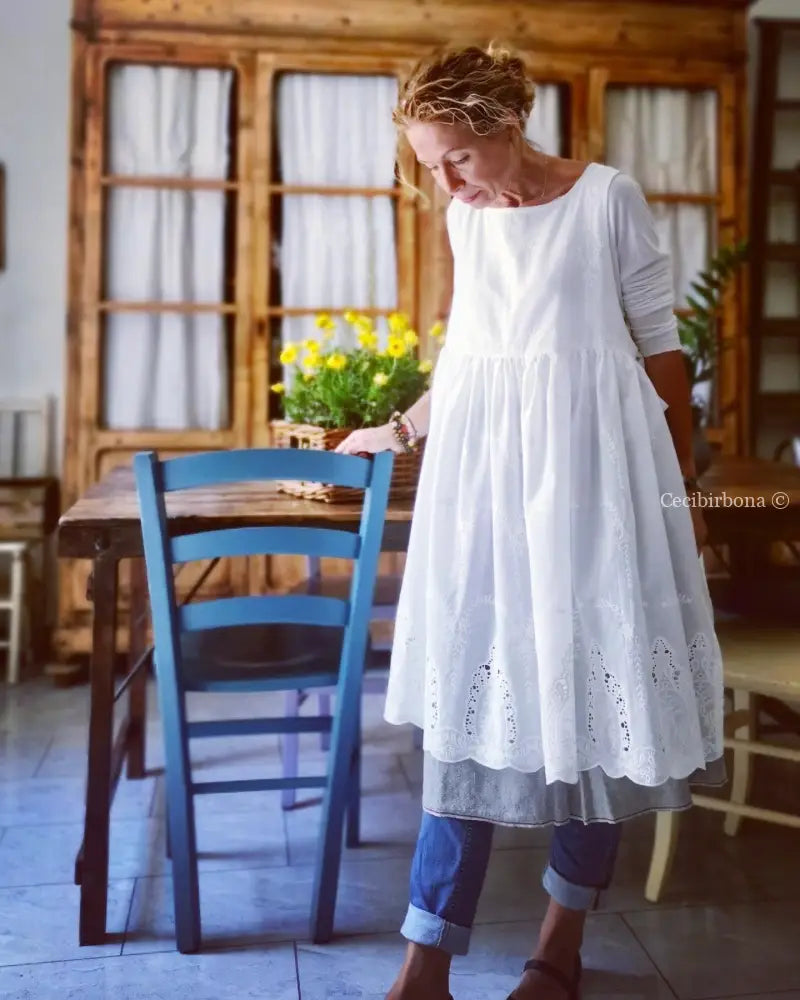 Riservato per Amy Grembiule da cucina per donna in sangallo di cotone grembiule donna tessuti moderni