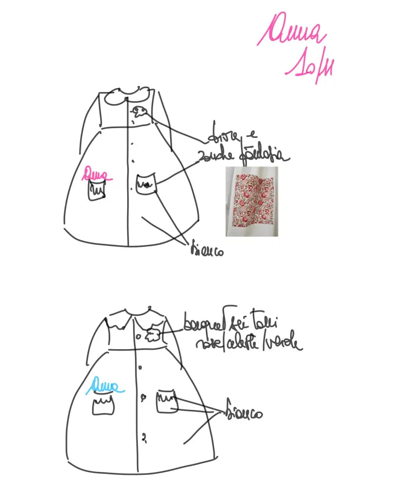 Riservato per Anna - Grembiule bianco per bimba per scuola elementare grembiule scuola bimba