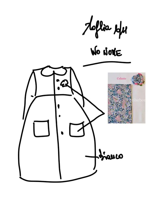 Riservato per Annalisa - grembiule in cotone bianco per scuola primaria grembiule scuola bimba