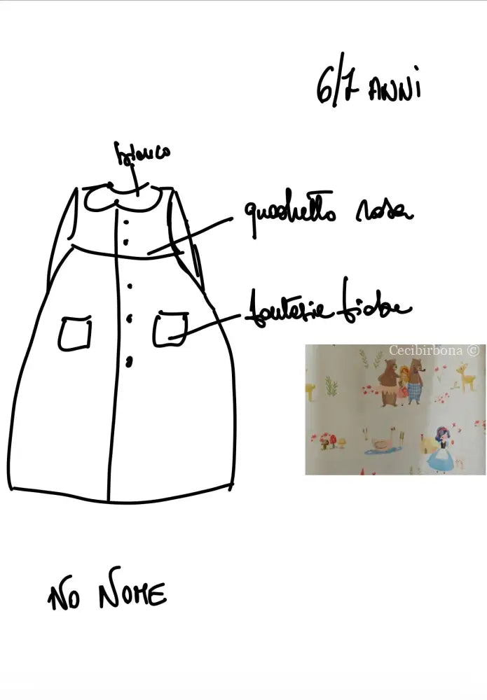 Riservato per Annalisa grembiule rosa grembiule asilo bimba