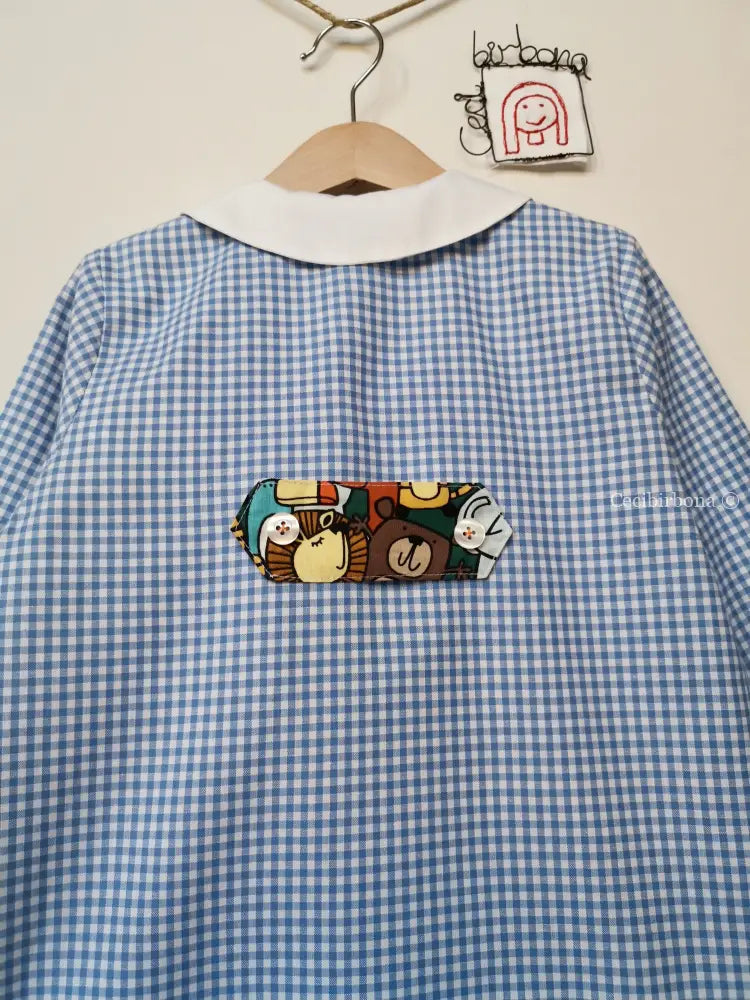 Riservato per Armin Il grembiulino azzurro della giungla per bimbo grembiule asilo bimbo