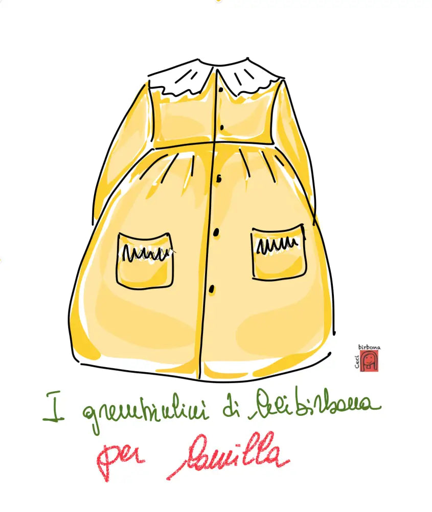 Riservato per Camilla - grembiulino quadrettini verdi 3/4 grembiule asilo bimba