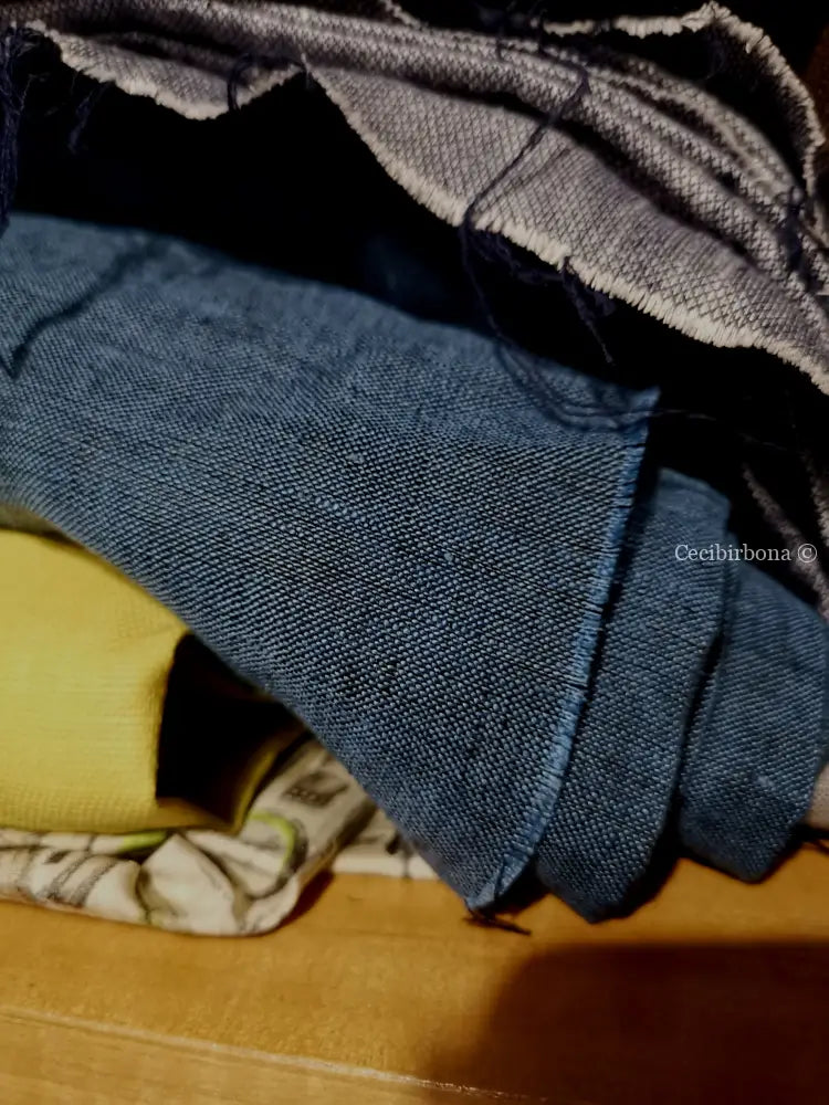 Riservato per Carla Grembiule da donna in lino blu grembiule donna tessuti moderni