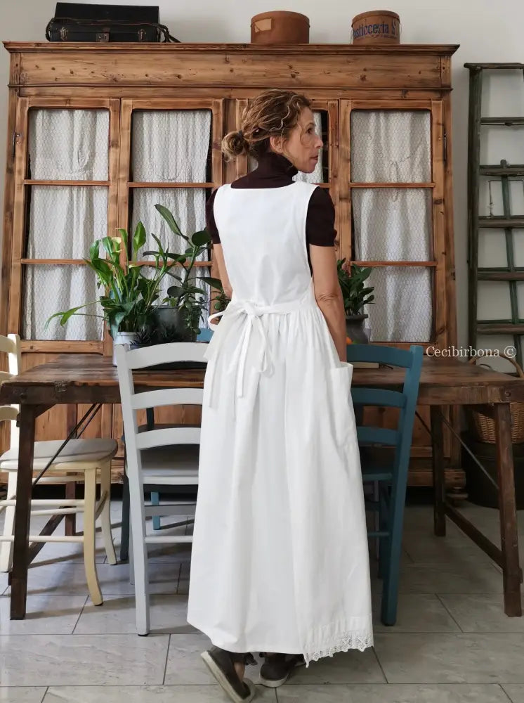 Riservato per Cristina Grembiule da cucina con pizzo grembiule donna tessuti antichi