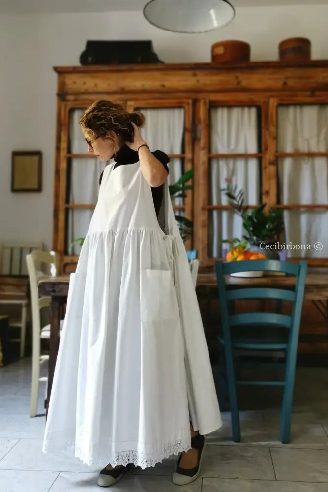 Riservato per Cristina Grembiule da cucina con pizzo grembiule donna tessuti antichi