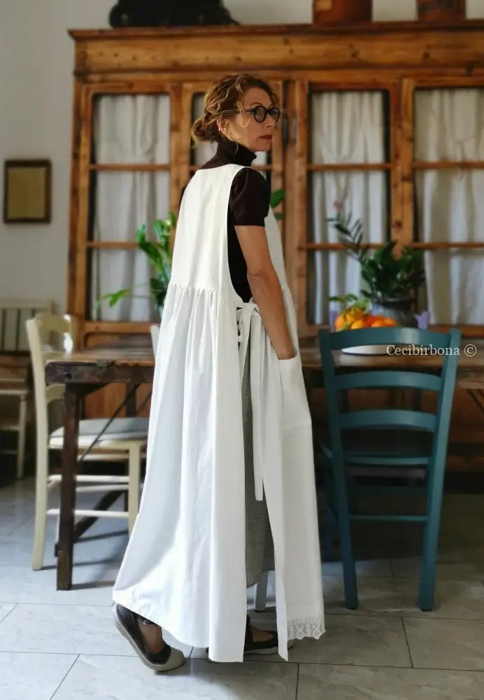 Riservato per Cristina Grembiule da cucina con pizzo grembiule donna tessuti antichi