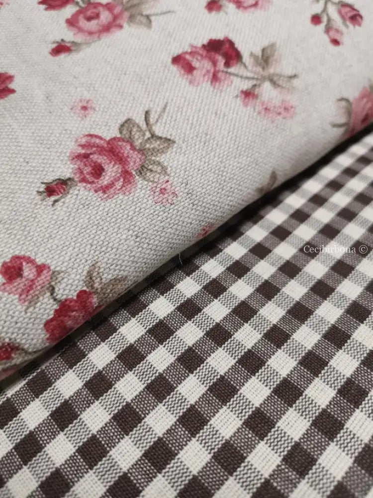 Riservato per Cristina Grembiule da cucina per donna in cotone a quadri moka grembiule donna tessuti moderni