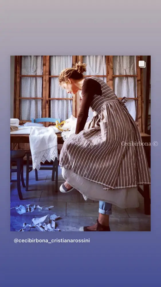 Riservato per Elena Grembiule per donna da cucina in cotone vintage da materassi grembiule donna tessuti antichi