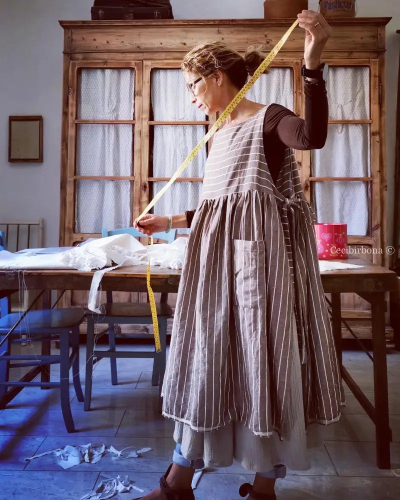 Riservato per Elena Grembiule per donna da cucina in cotone vintage da materassi grembiule donna tessuti antichi