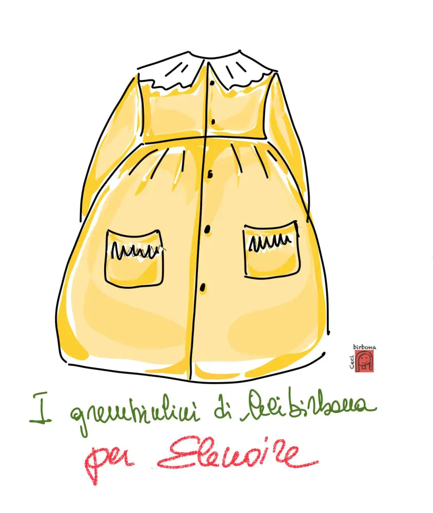 Riservato per Elenoire Il grembiulino rosa con colletto tondo per scuola primaria grembiule scuola bimba