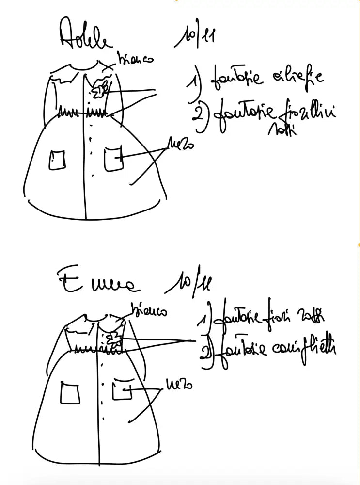 Riservato per Emma e Adele Il grembiulino nero con colletto pierrot per scuola primaria grembiule scuola bimba
