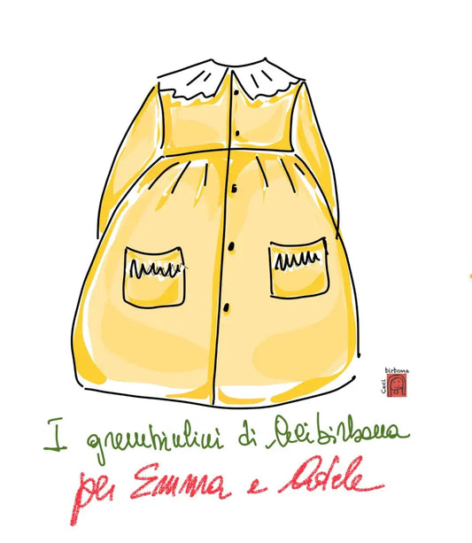 Riservato per Emma e Adele Il grembiulino nero con colletto pierrot per scuola primaria grembiule scuola bimba