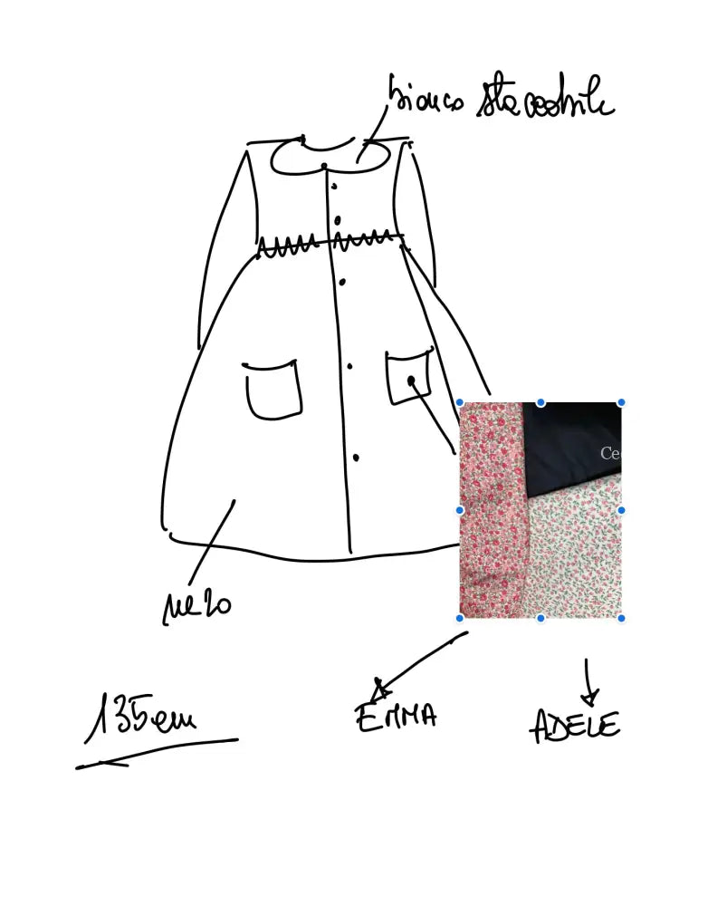 Riservato per Emma e Adele Il grembiulino nero con colletto tondo baby per scuola primaria grembiule scuola bimba