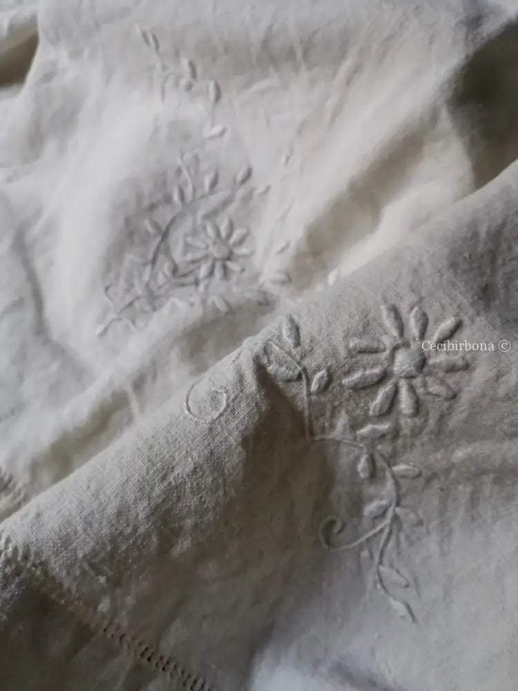 Riservato per Erica Grembiule per donna da cucina in lino antico ricamato in preordine grembiule donna tessuti antichi