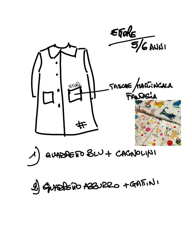 Riservato per Ettore I grembiuli per Ettore grembiule asilo bimbo