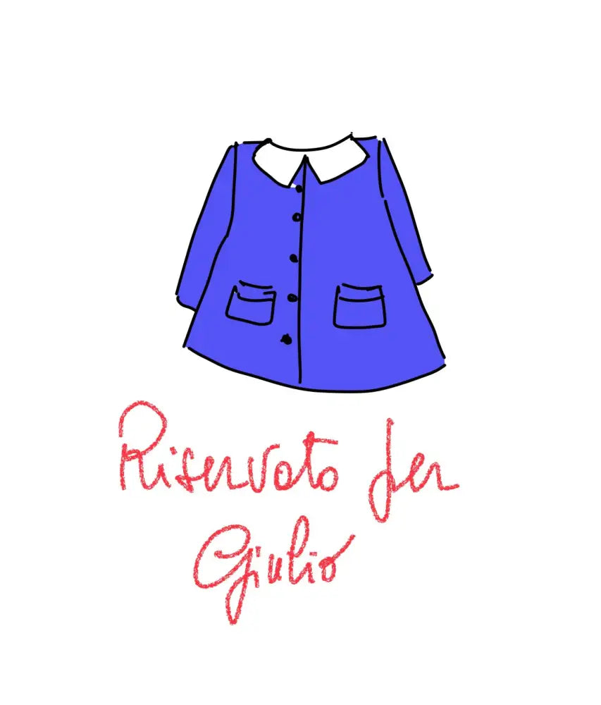 Riservato per Giulio grembiulino a casacchina nero grembiule scuola bimbo