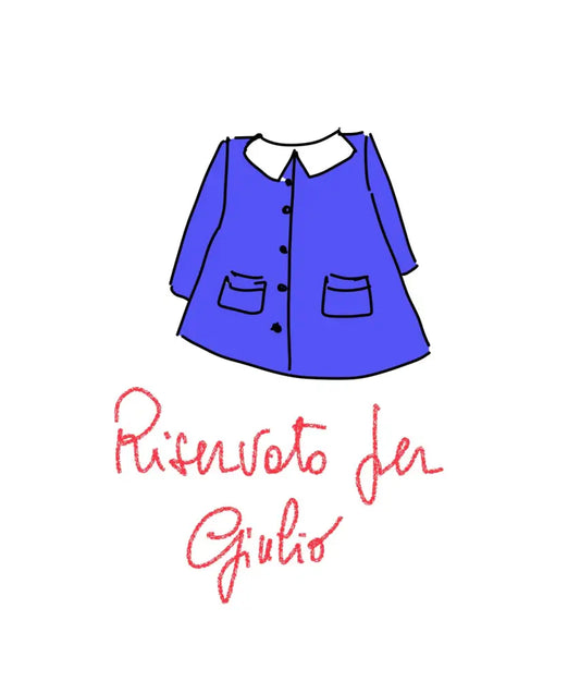 Riservato per Giulio grembiulino a casacchina nero grembiule scuola bimbo