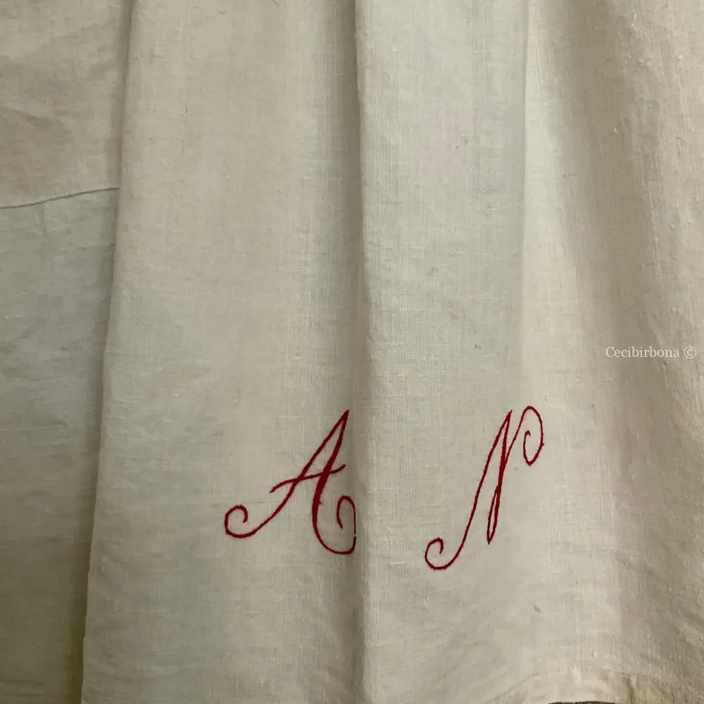 Riservato per Laura abito estivo con maniche in chambray di cotone e grembiule antico abito donna