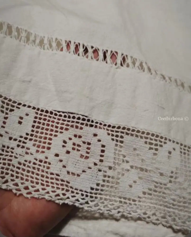 Riservato per Lore Grembiule lungo da cucina con pizzo grembiule donna tessuti antichi