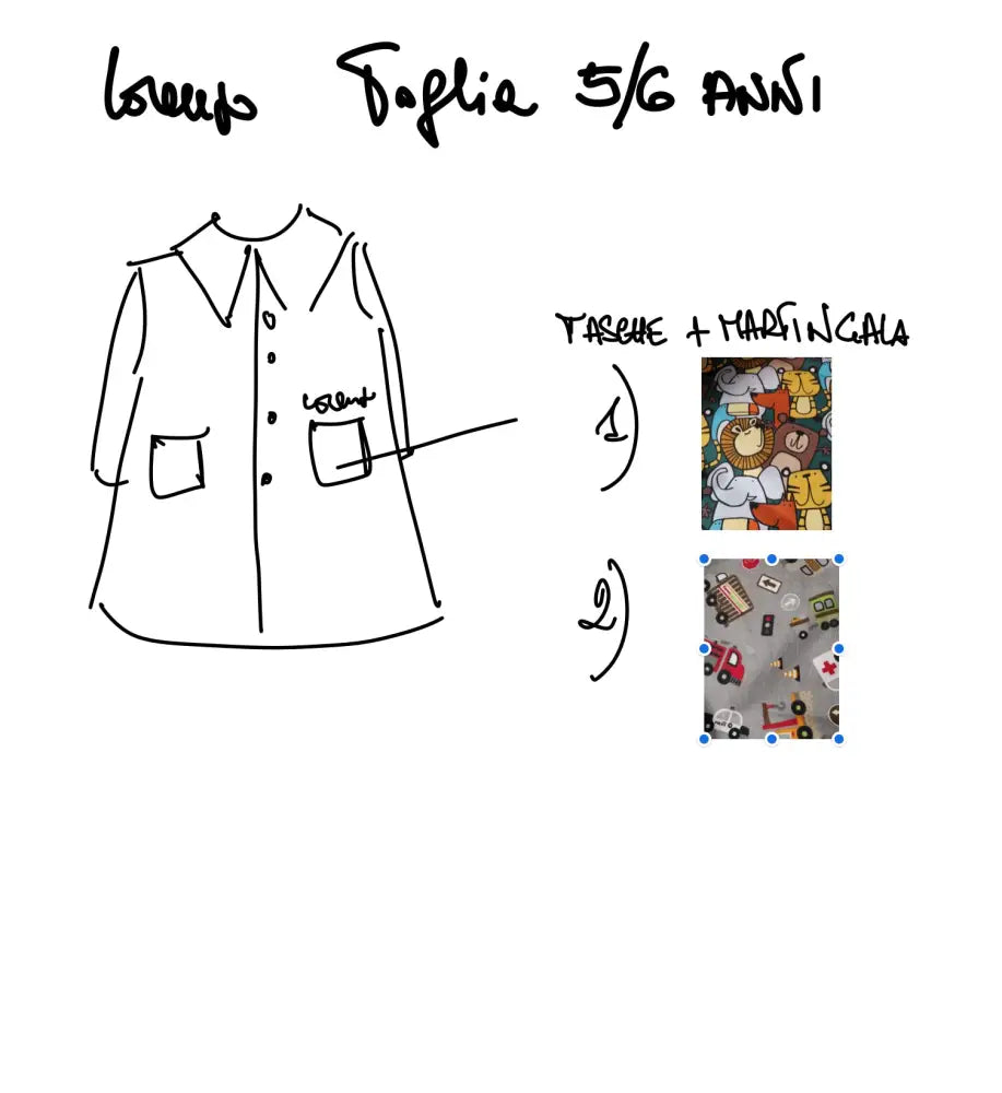 Riservato per Lorenzo- grembiulini asilo grembiule asilo bimbo