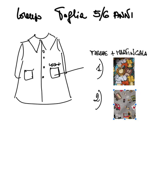 Riservato per Lorenzo- grembiulini asilo grembiule asilo bimbo