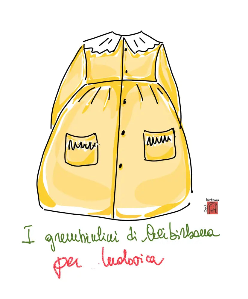 Riservato per Ludovica due grembiulini rossi grembiule asilo bimba