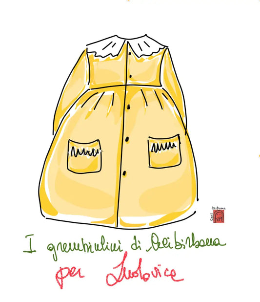 Riservato per Ludovica Grembiulini blu grembiule scuola bimba