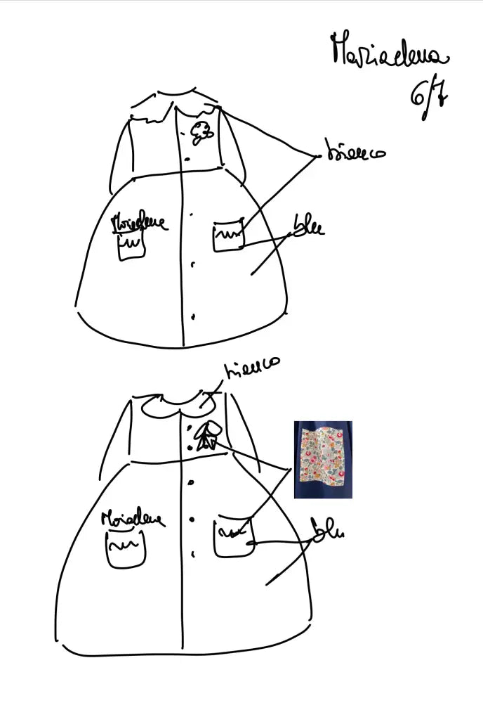 Riservato per Mariaelena grembiule elementari per bimba grembiule scuola bimba