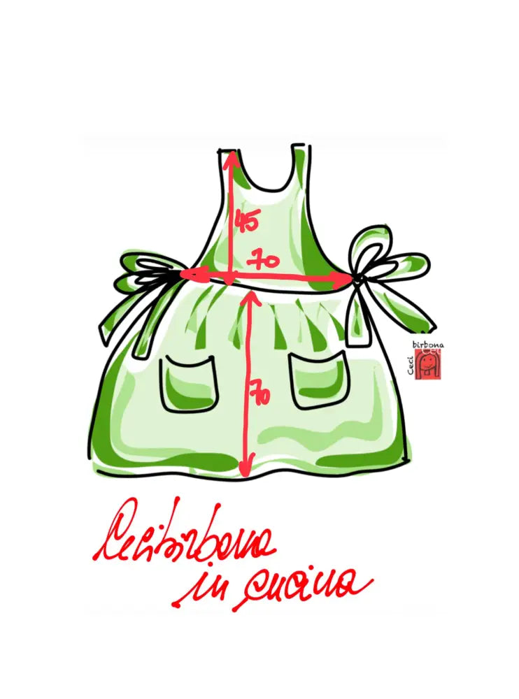 Riservato per Marie Grembiule in cotone con i fiori dell’estate (Ref. 169) grembiule donna tessuti moderni