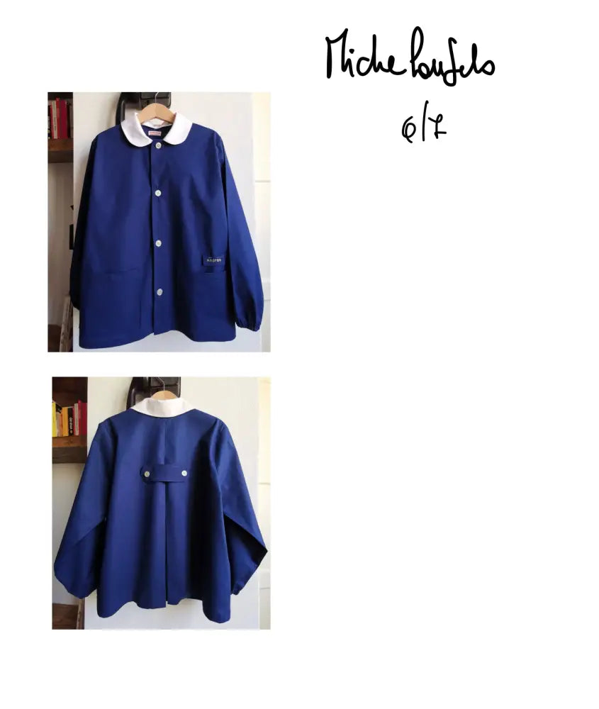 Riservato per Michelangelo grembiulino a casacchina blu grembiule scuola bimbo