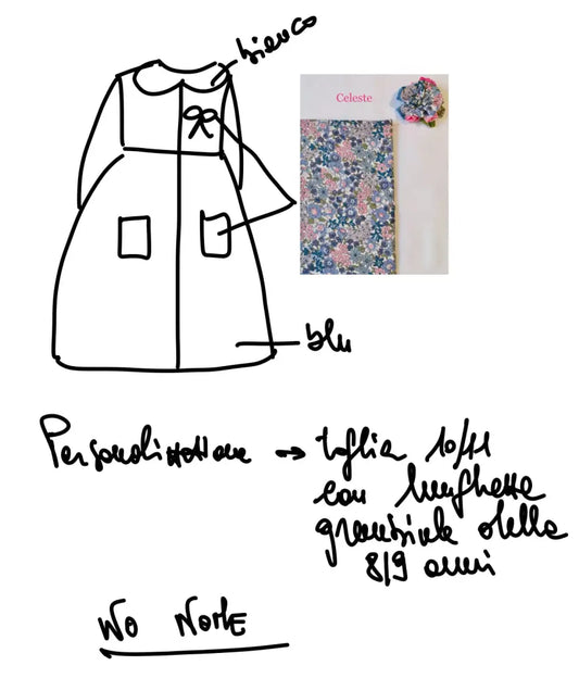 Riservato per Nadia grembiule scuola bimba