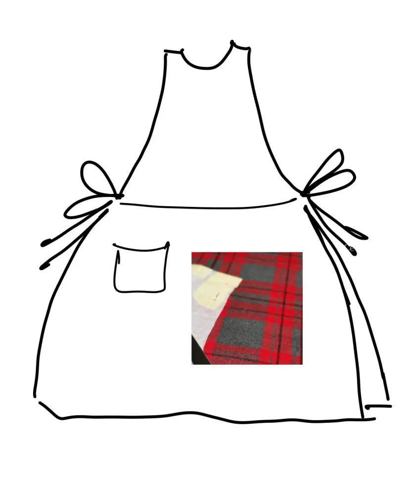 Riservato per Nicoletta Grembiule per donna in tartan rosso e grigio in preordine grembiule donna tessuti moderni