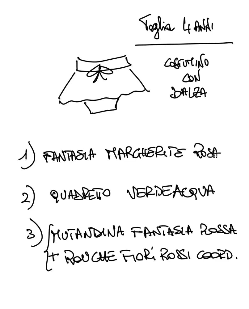 Riservato per Olimpia tre costumini costumi bimba