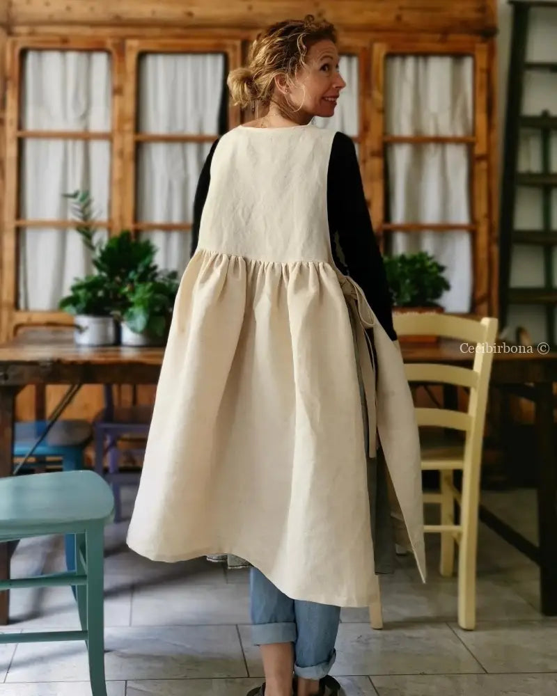 Riservato per Pattychef i grembiuli in canapa e tessuto da materasso grembiule donna tessuti antichi