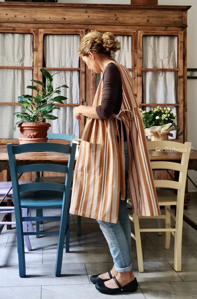 Riservato per Pattychef i grembiuli in canapa e tessuto da materasso grembiule donna tessuti antichi