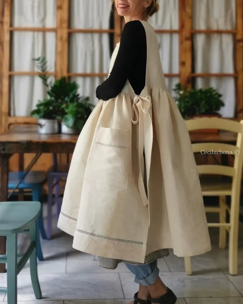 Riservato per Pattychef i grembiuli in canapa e tessuto da materasso grembiule donna tessuti antichi