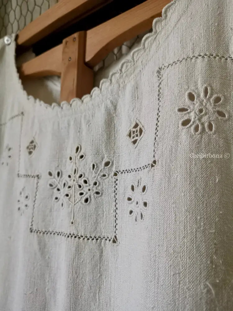 RISERVATO PER PHOEBE Grembiule antico con cintura rosa grembiule donna in tessuto antico