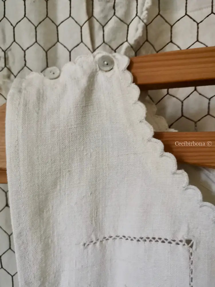 RISERVATO PER PHOEBE Grembiule antico con cintura rosa grembiule donna in tessuto antico