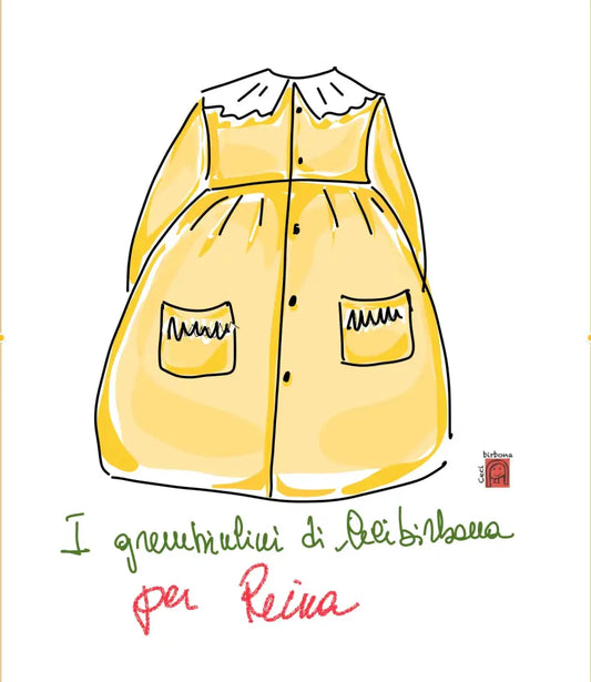 Riservato per Reina grembiulino quadrettini rosa 6-7 grembiule scuola bimba