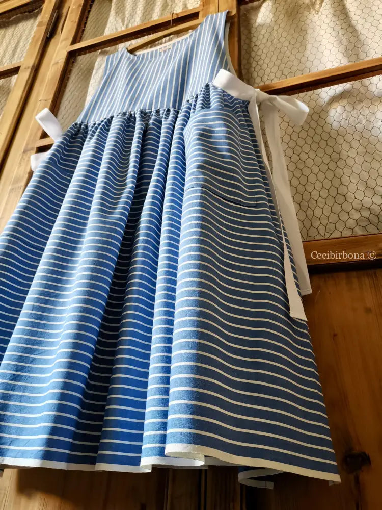 RISERVATO PER ROBERTA ACCONTO Grembiule per donna da cucina in cotone vintage azzurro da materassi grembiule donna