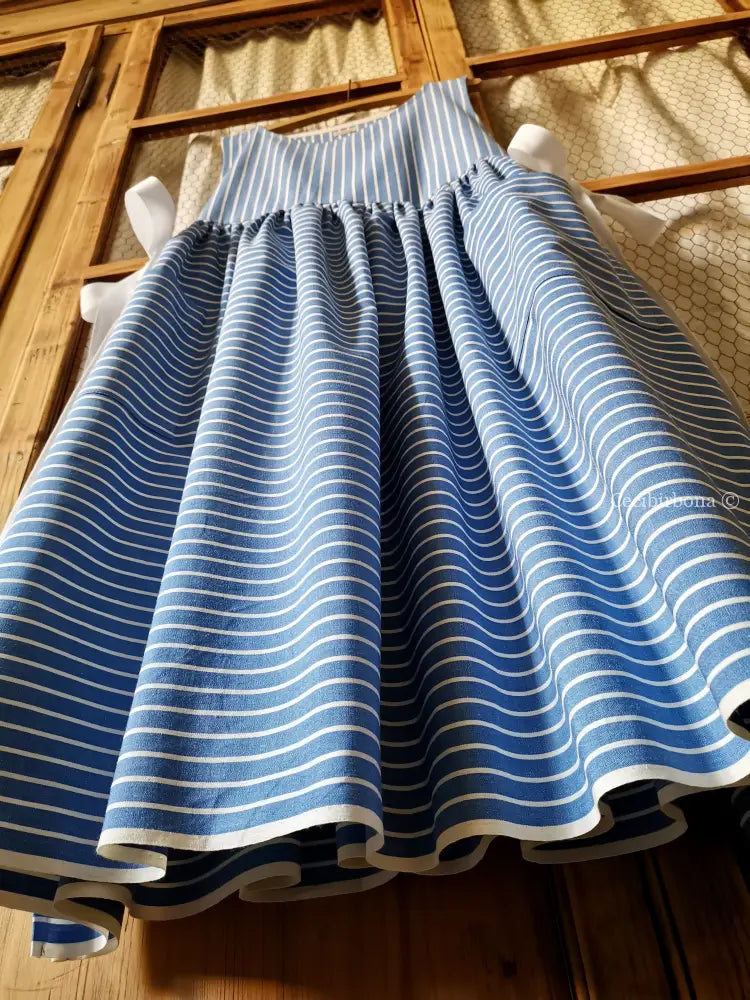 RISERVATO PER ROBERTA ACCONTO Grembiule per donna da cucina in cotone vintage azzurro da materassi grembiule donna