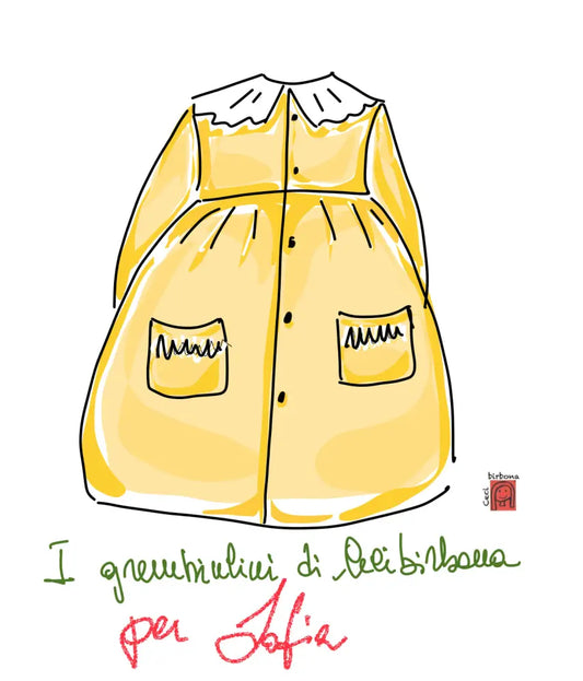 Riservato per Sofia Grembiule bianco per bimba 1/2 anni grembiule scuola bimba