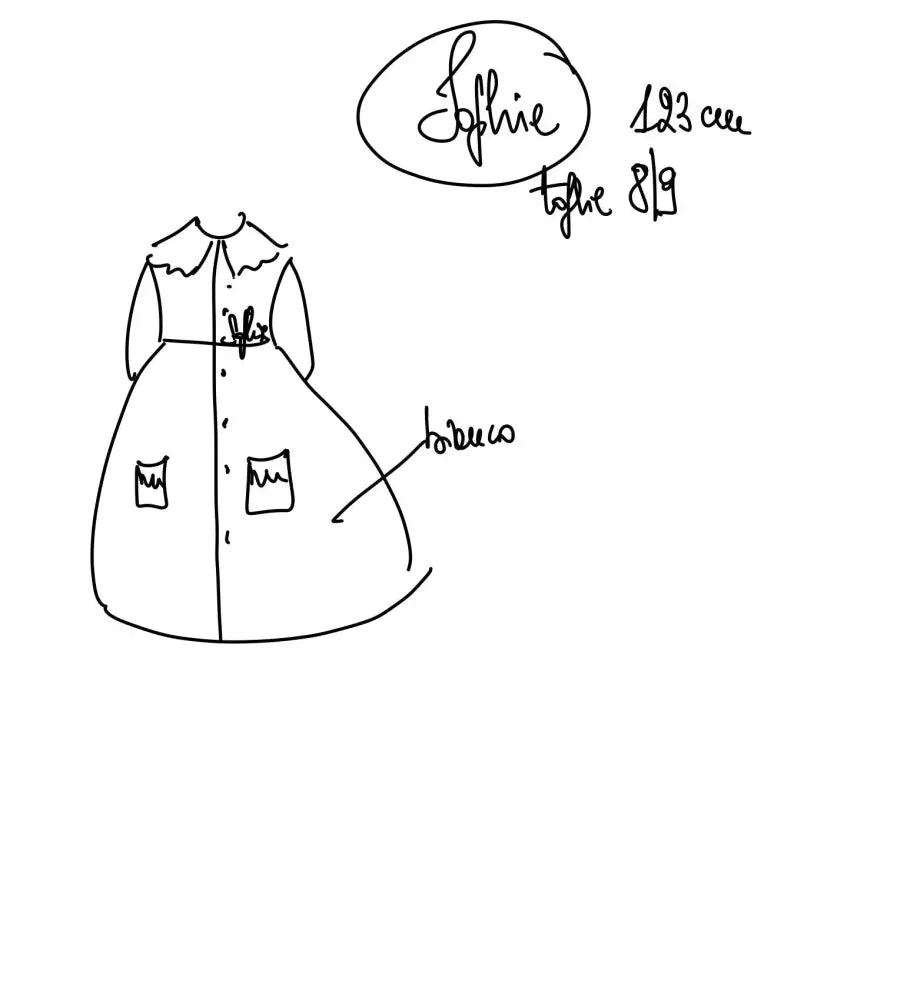 Riservato per Sophie - Il grembiulino bianco con le rouche grembiule scuola bimba